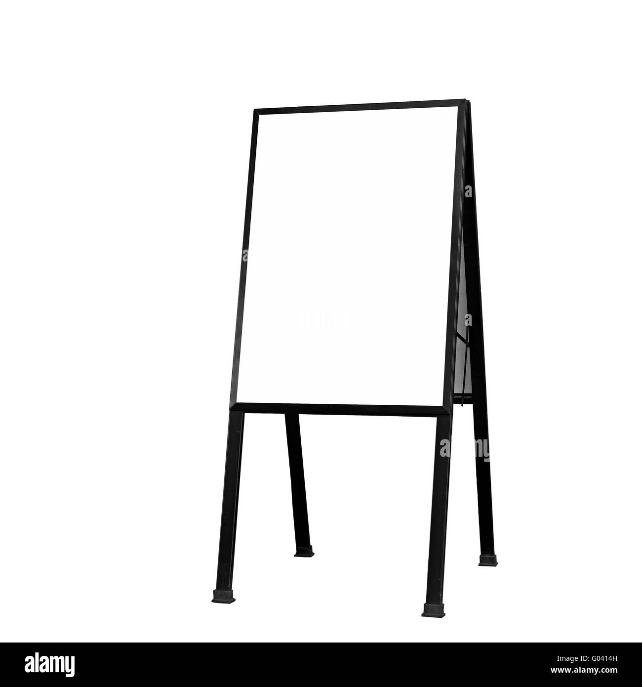 leer Stand Reklametafel für Werbung isoliert auf weißem Hintergrund Stockfoto leer Stand Reklametafel für Werbung isoliert auf weißem Hintergrund Stockfoto
