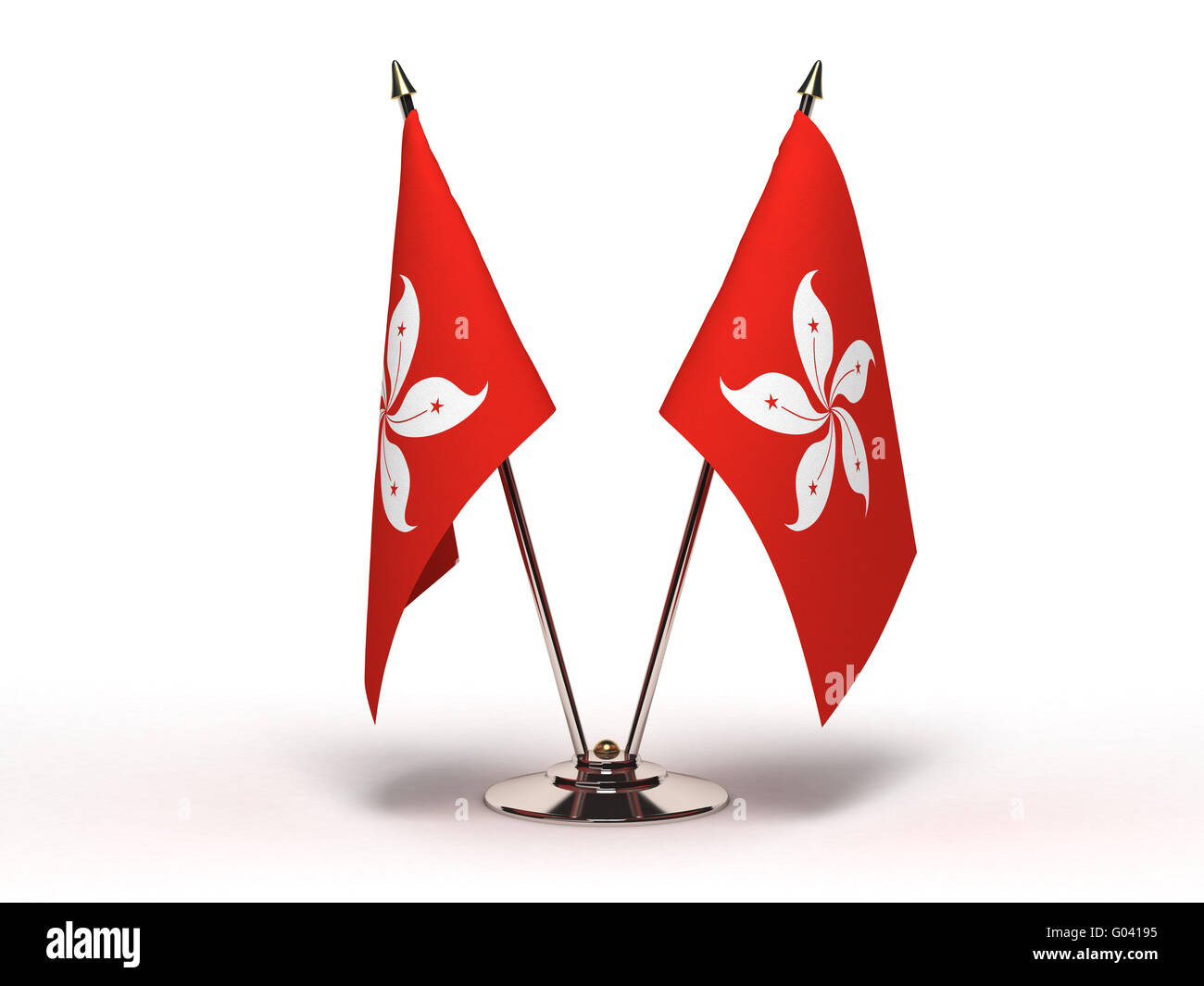 Miniatur-Flagge von Hong Kong Stockfoto