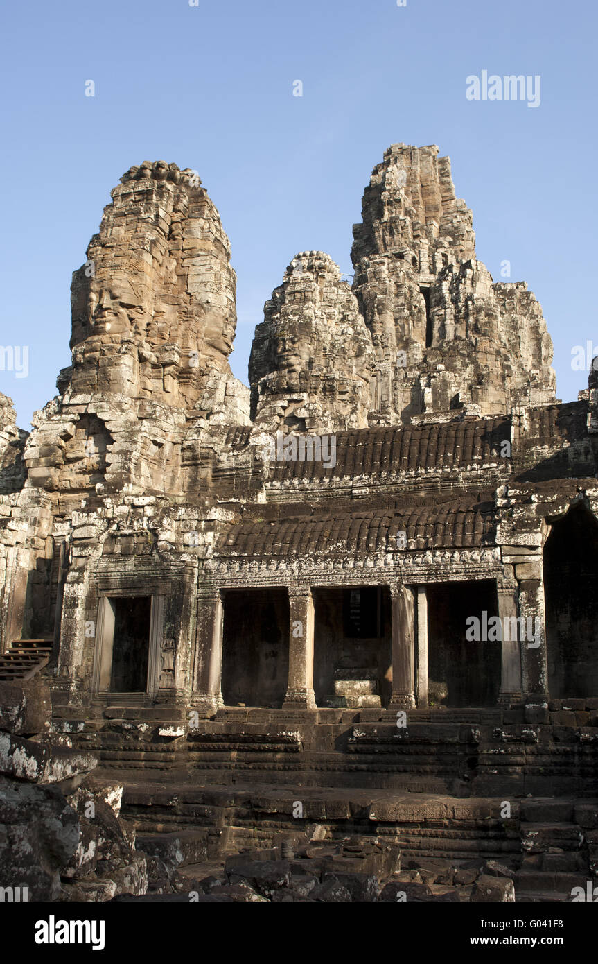 Stone Gesicht Türme, Bayon Tempel, Kambodscha Stockfoto