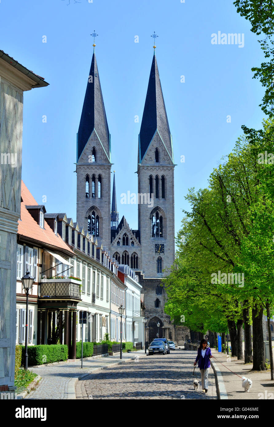 Kathedrale St. Stephanus und St. Sixtus, Halberstadt, Harz, Sachsen-Anhalt, Deutschland Stockfoto