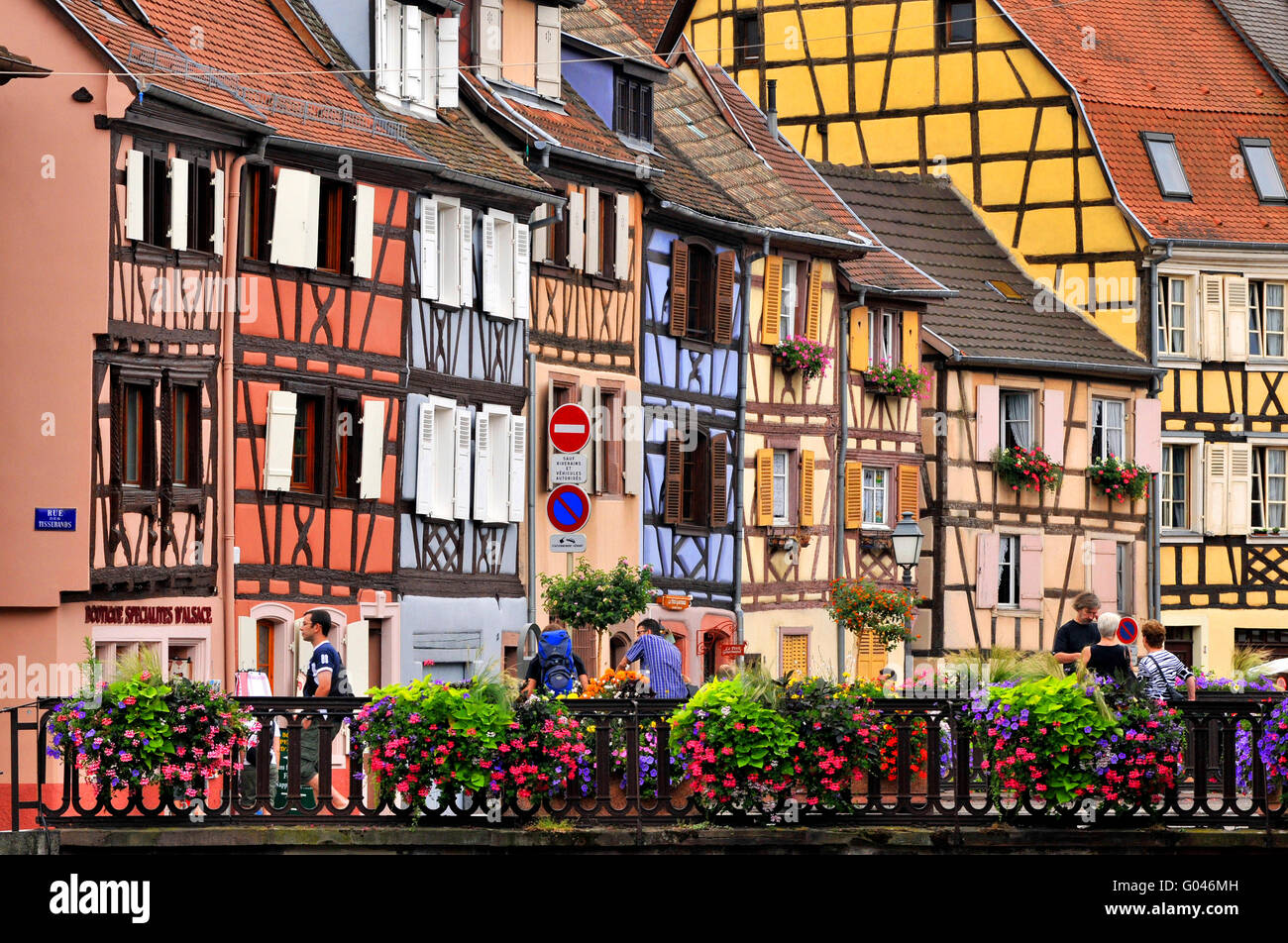 Fachwerkhäuser, Altstadt, klein-Venedig, Colmar, Elsass, Frankreich / Petite Venise, Krutenau Stockfoto