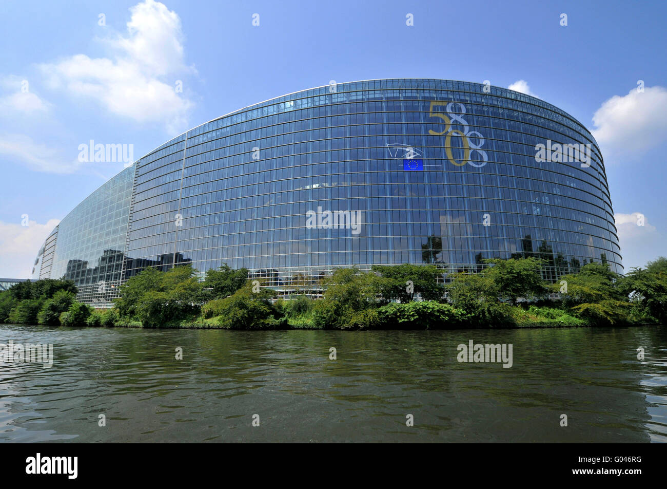 Europäisches Parlament, Straßburg, Elsass, Frankreich / Parlement Europeen Stockfoto