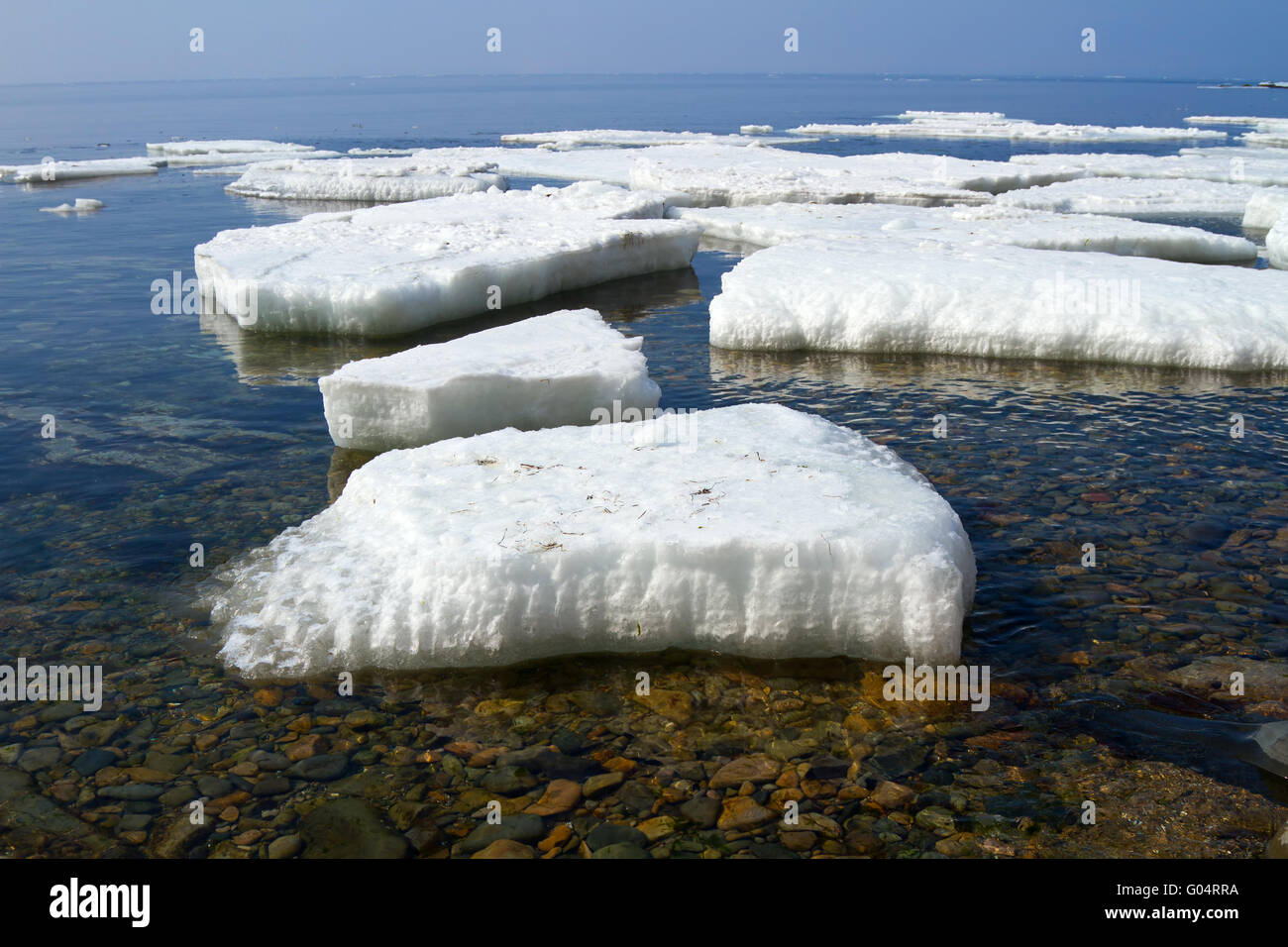 schmelzendes Eis Stockfoto