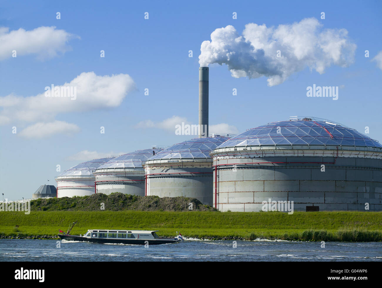 Biogas-Kraftwerk Stockfoto