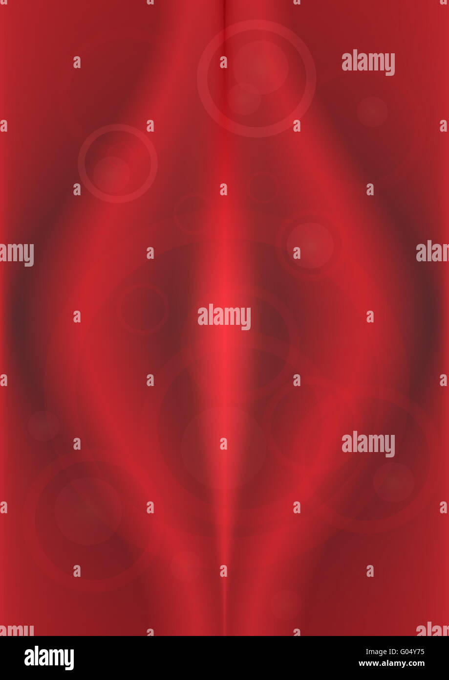 Transparente Sterne und Kreise auf einem roten Hintergrund Stockfoto