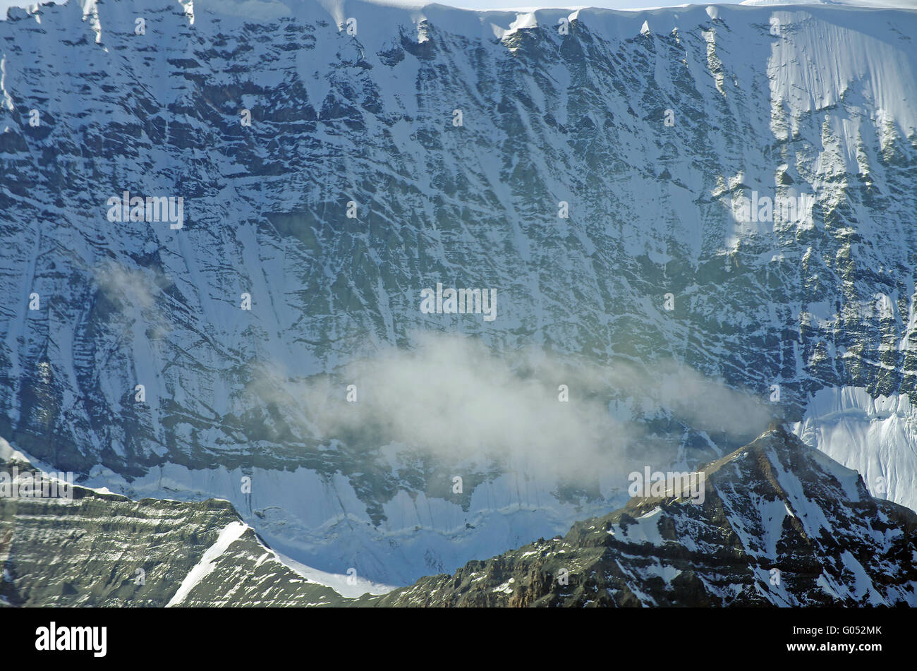 Flug über einige der höchsten Gipfel in Alaska Stockfoto