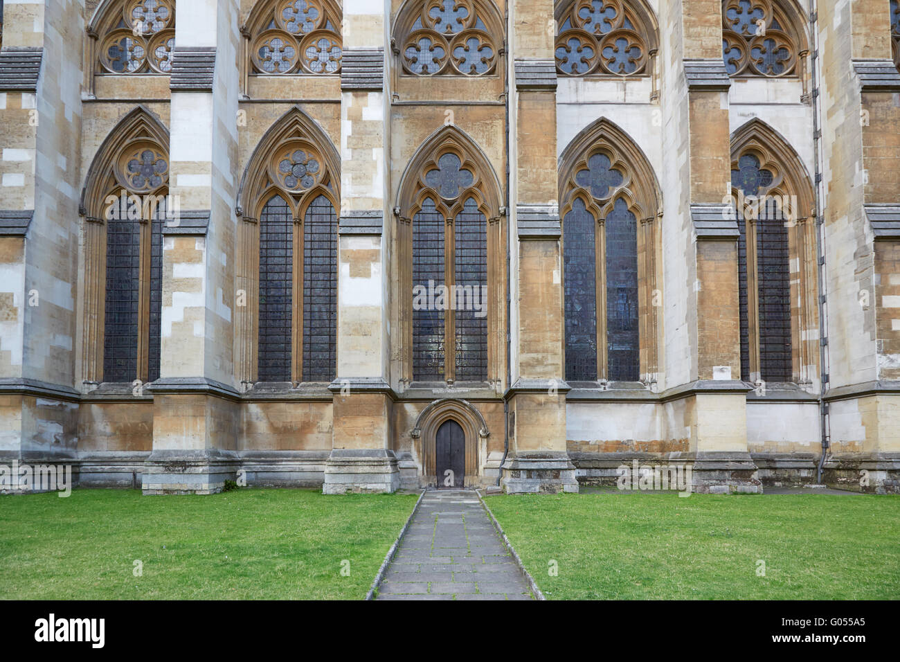 Westminster Abbey, gotische Kirche seitlichen Eingang in London Stockfoto