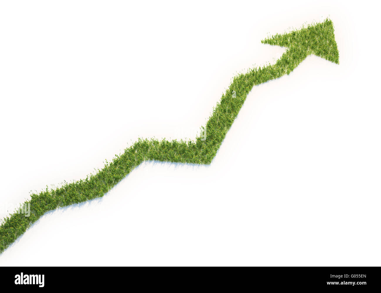 Grass Patch geformt wie ein Diagramm - Eco-Business-Konzept Stockfoto