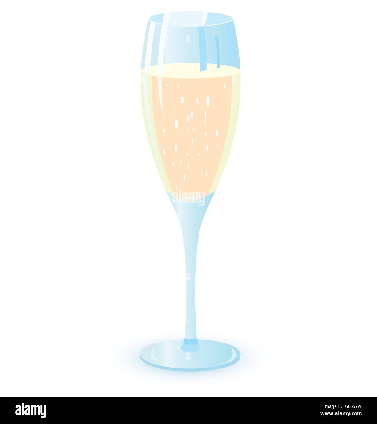 Zwei Sektgläser Raster IllustrationTwo Champagner Gläser Raster Abbildung Stockfoto