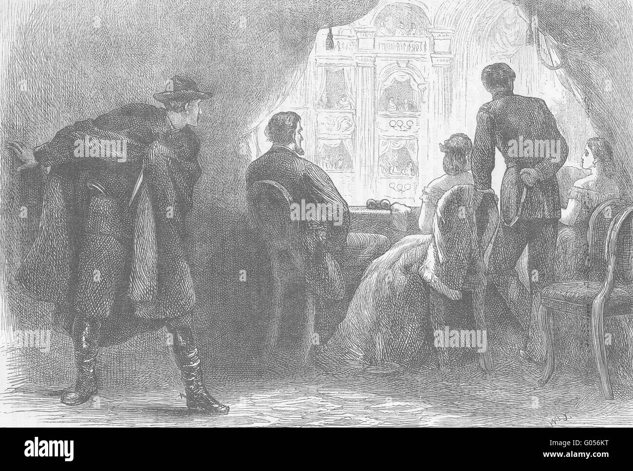 USA: Ermordung von Präsident Lincoln, antique print c1880 Stockfoto