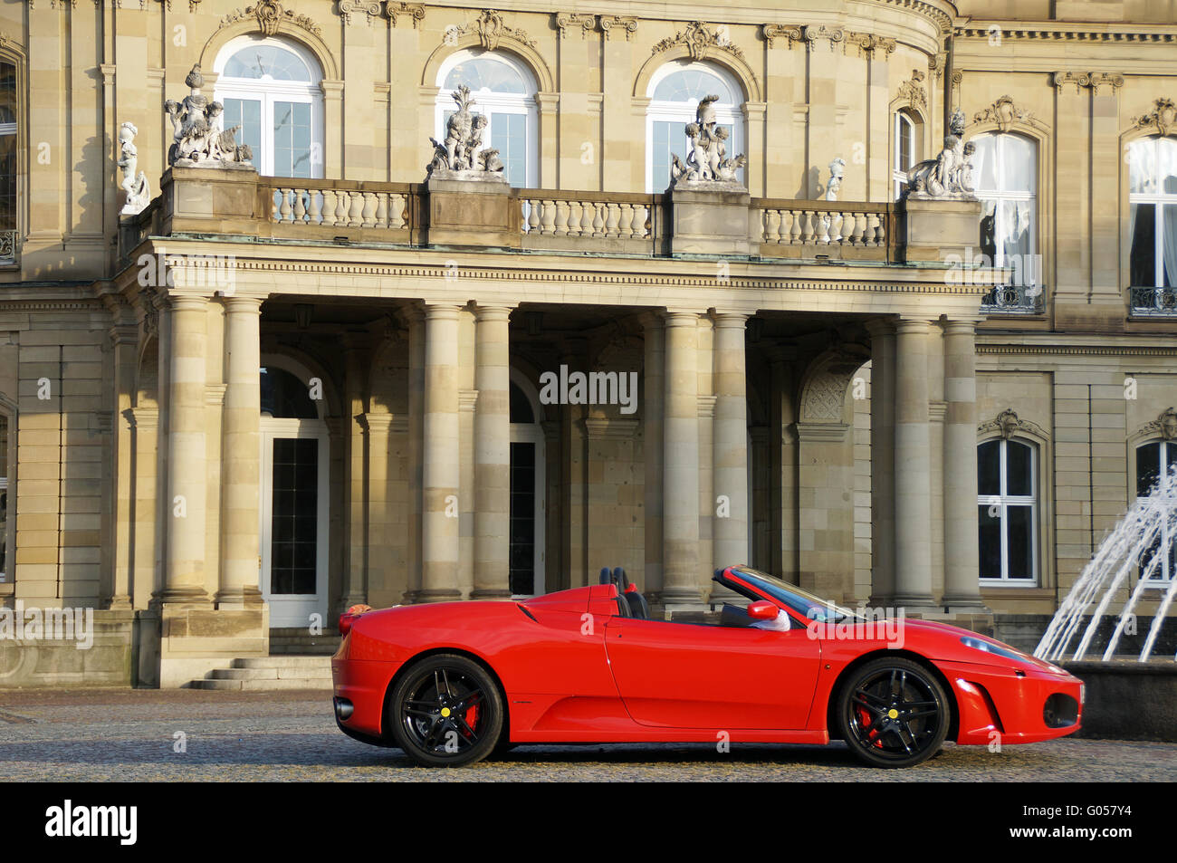 Ein roter Sportwagen aus Maranello, Italien steht t Stockfoto