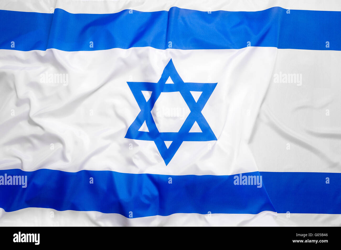 Flagge von Israel als Hintergrund Stockfoto