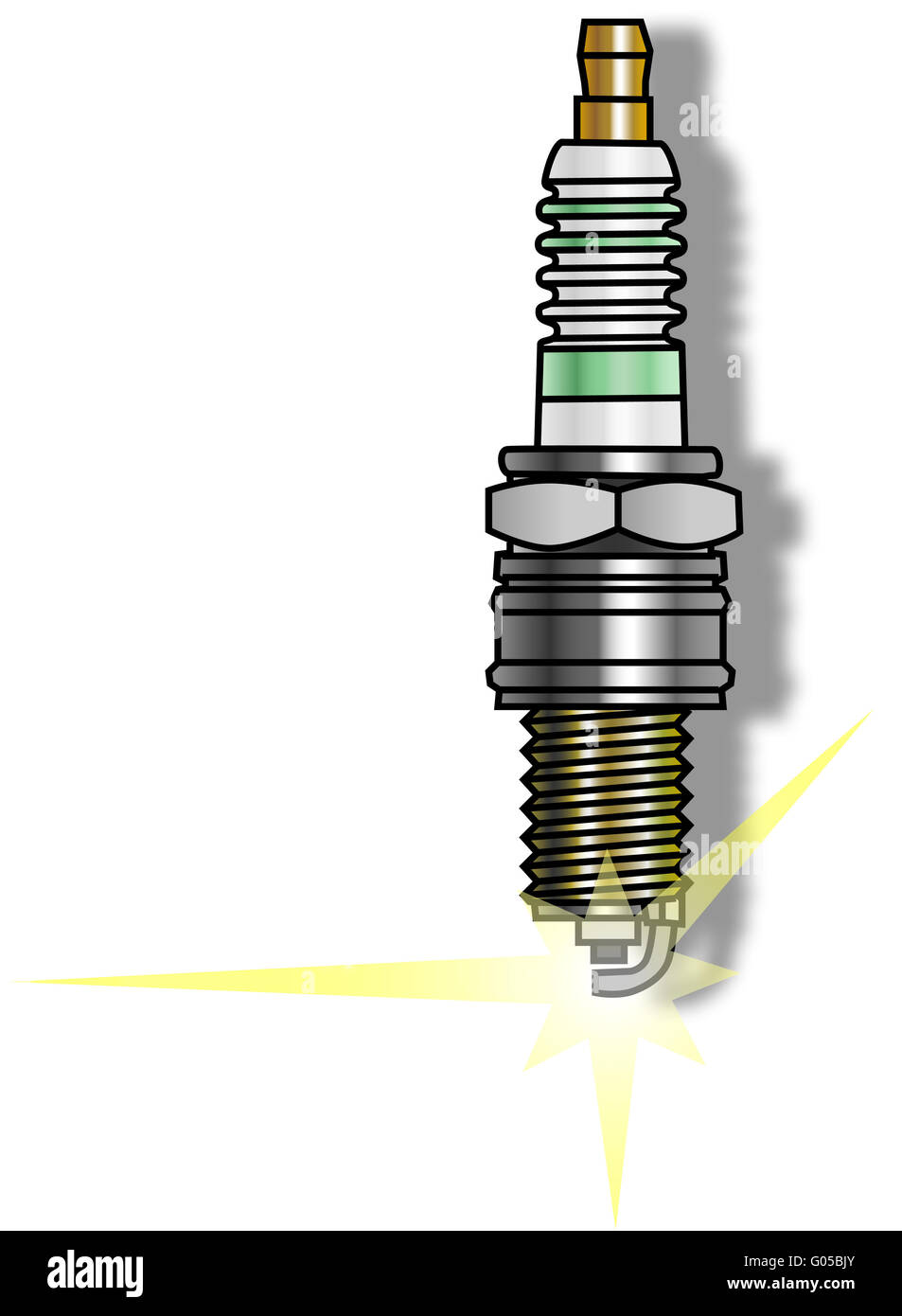 Spark plug drawing Ausgeschnittene Stockfotos und bilder Alamy