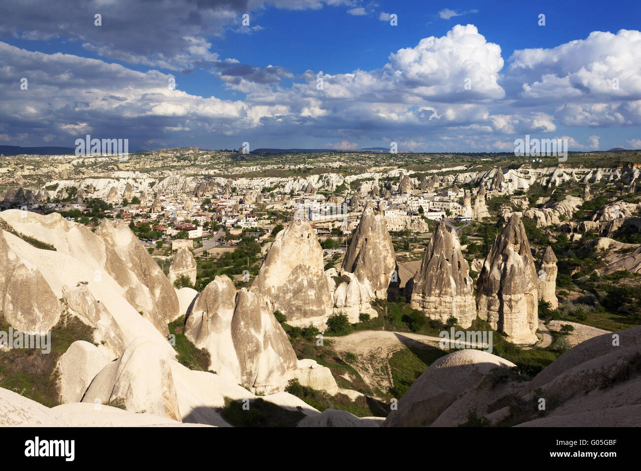 Einzigartigen geologischen Formationen, Kappadokien, Türkei Stockfoto