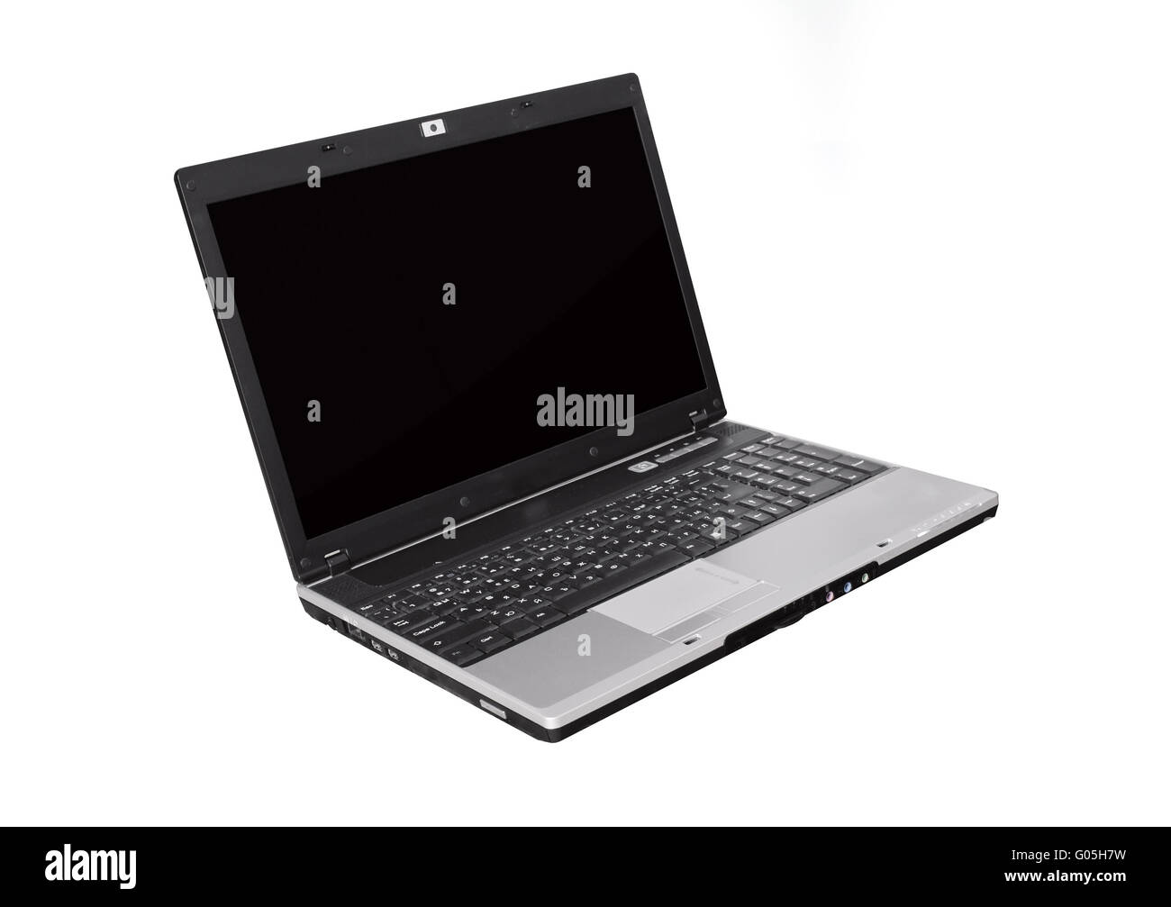 Laptop isoliert auf weißem Hintergrund Stockfoto