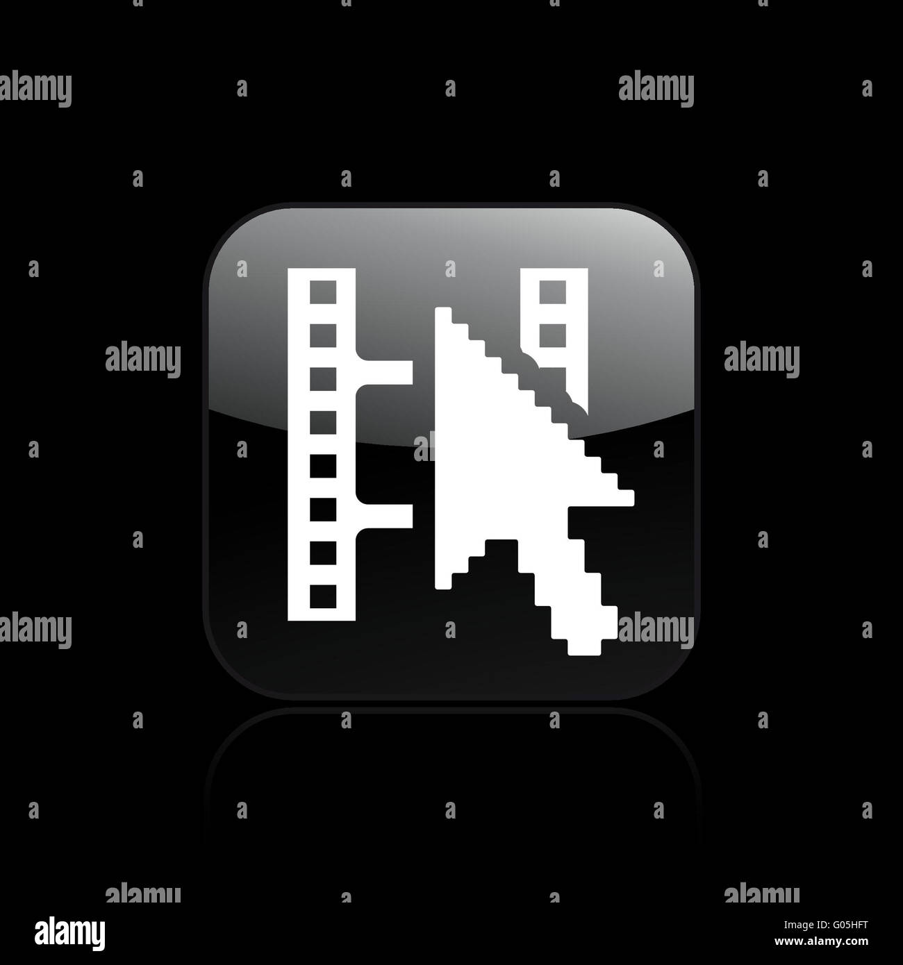Vektor-Illustration der einzelnen Web-video-Symbol Stockfoto