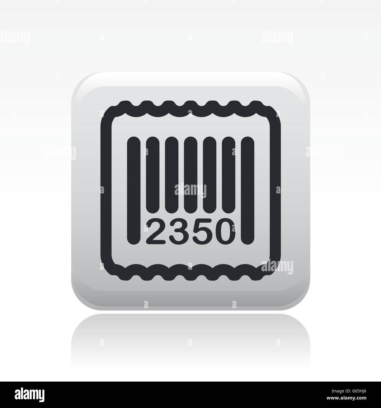 Vektor-Illustration der einzelnen Barcode-Symbol Stockfoto
