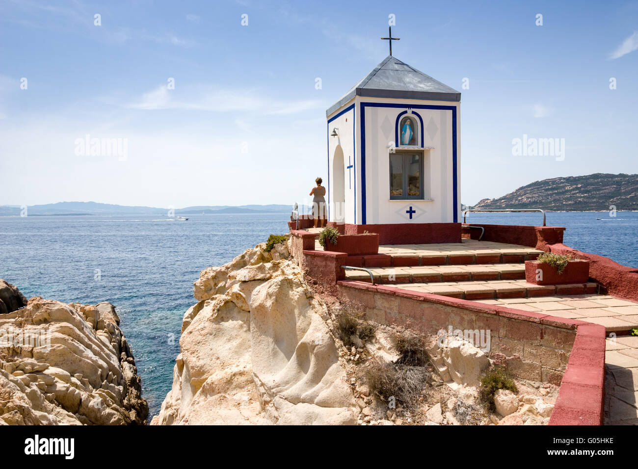 Chiesetta Madonna del Pescatore, la Maddalena Insel Stockfoto