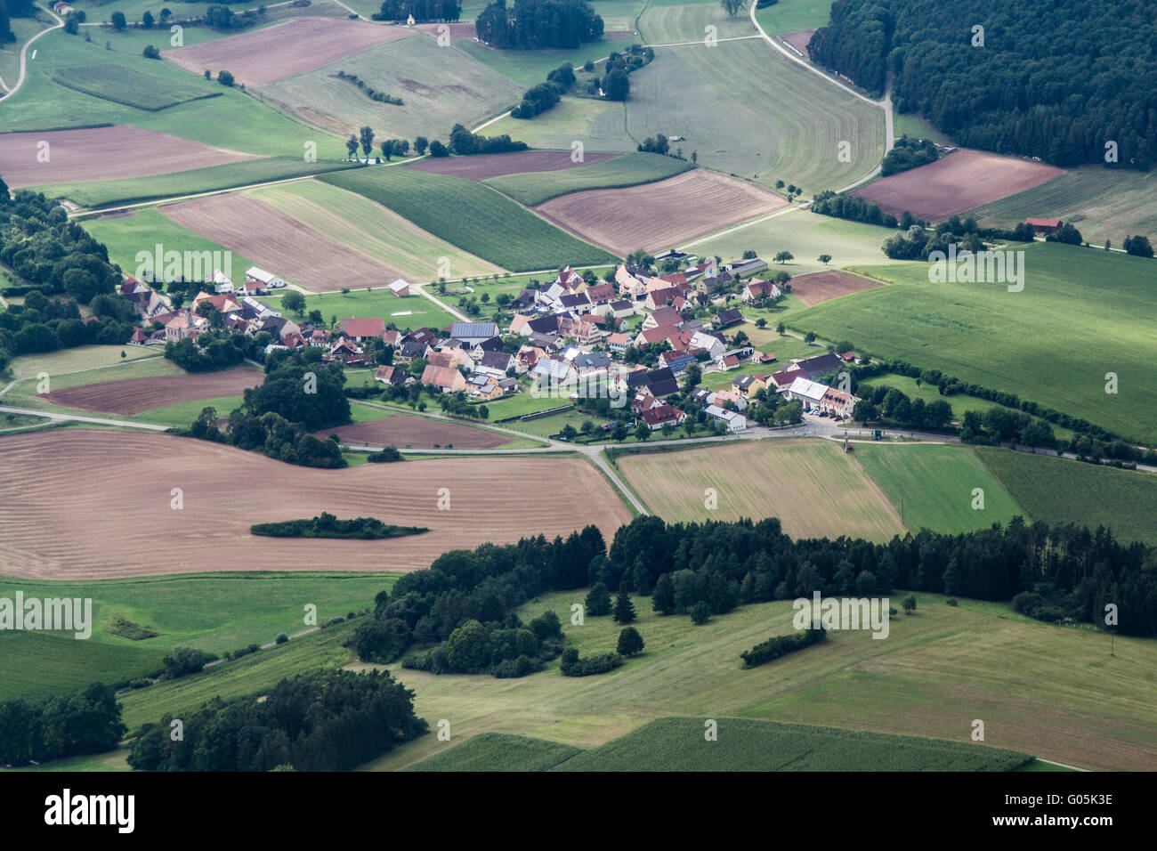 Luftbild - Walkerszell Stockfoto