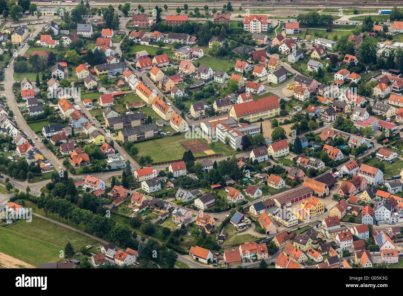 Luftbild - Pleinfeld Stockfoto