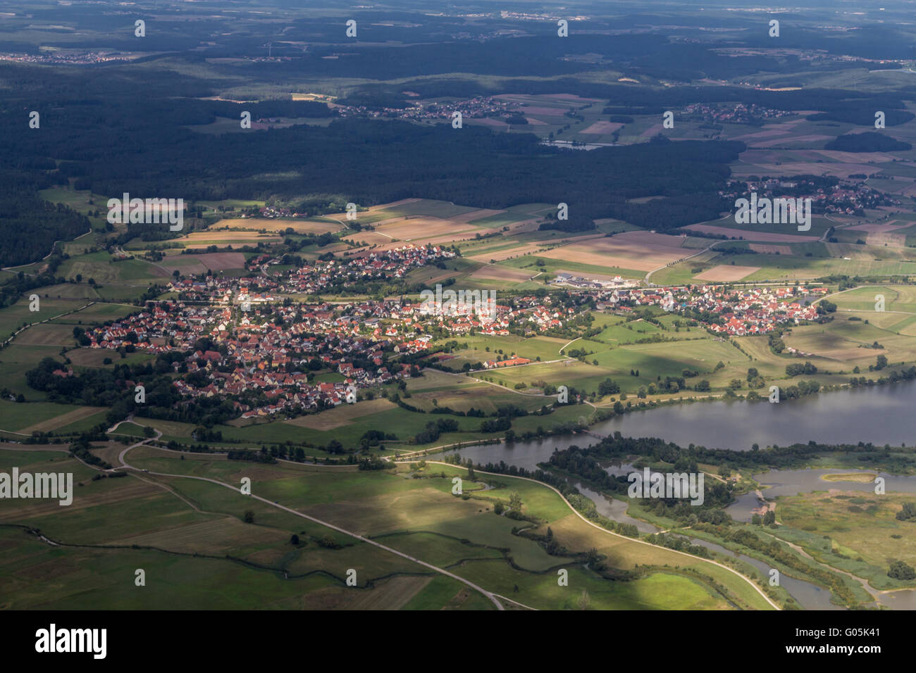 Luftbild - Muhr Stockfoto