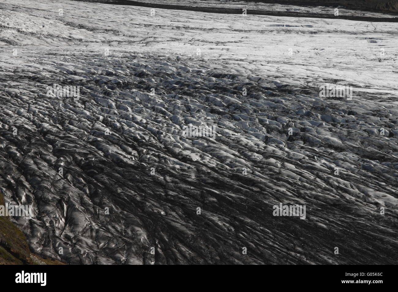 Skaftafellsjökull gehört zu den Outlet-Gletscher (Gletscherzungen) der Vatnajökull-Eiskappe. Skaftafell Stockfoto