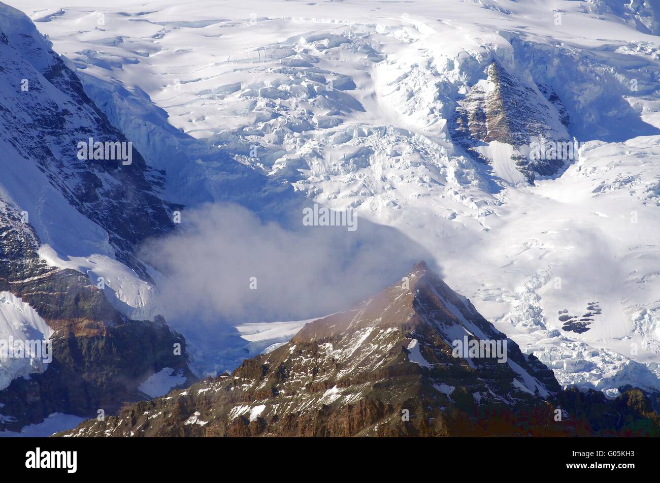 Über die höchsten Gipfel in Alaska Stockfoto