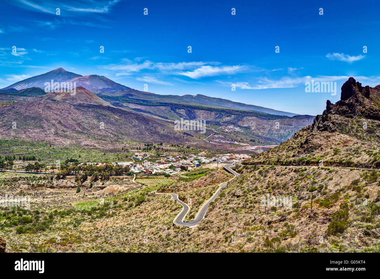 Panoramablick auf Teneriffa, Spanien. Stockfoto