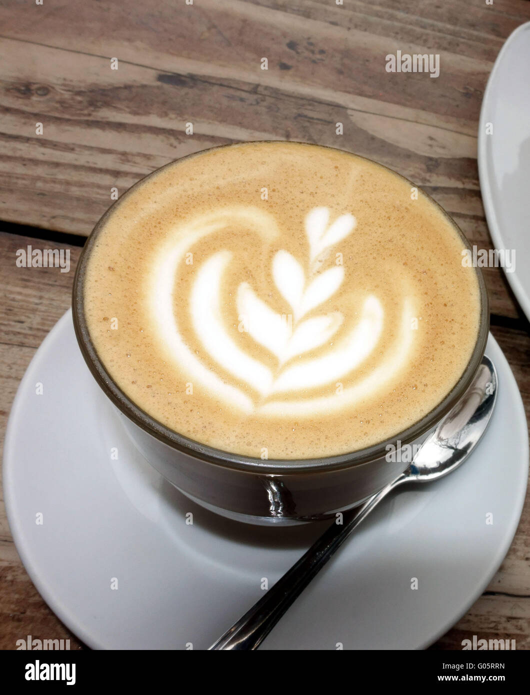 Cafe Latte Kaffee in London-Café-bar Stockfoto