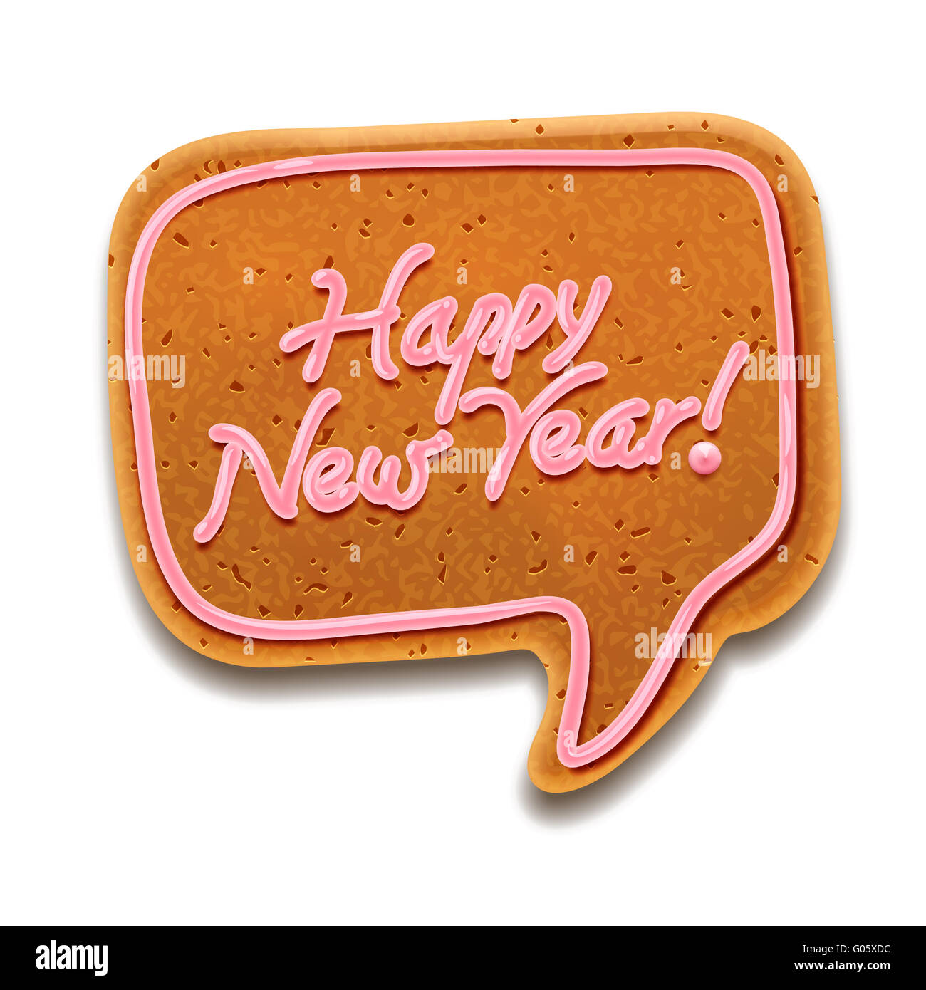 Happy New Year Sprechblase, Vektorbild Eps10 Stockfoto