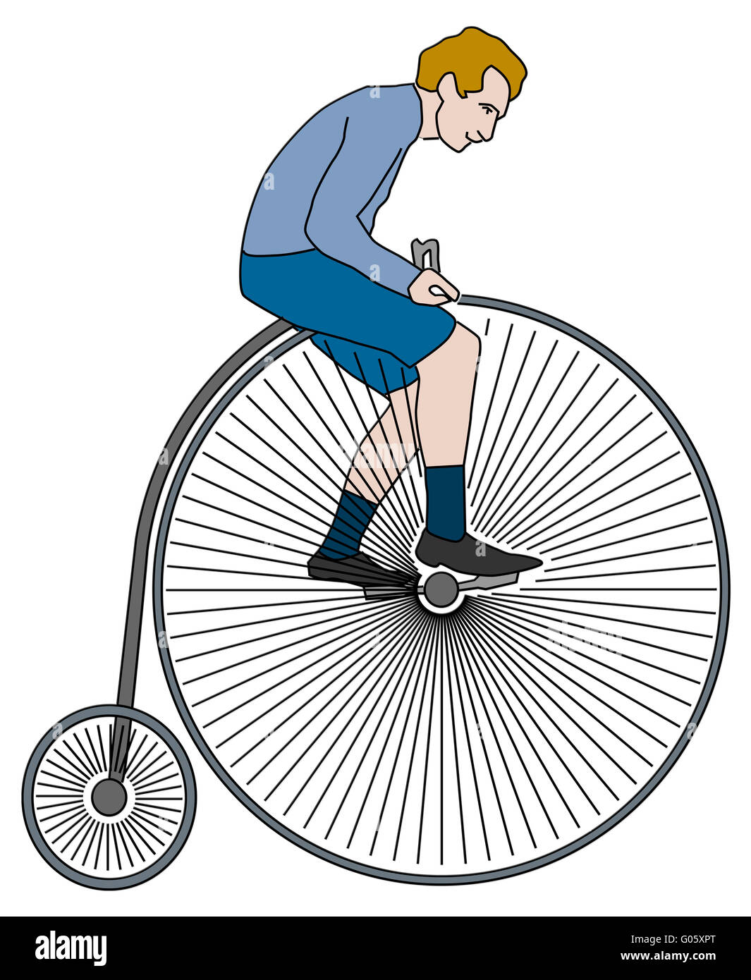 historischen hohen Rad Stockfoto