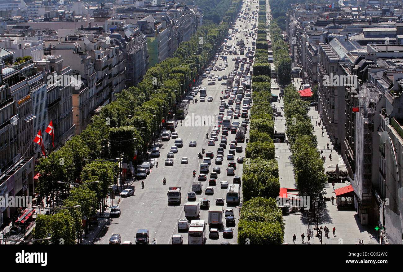 Avenue des Champs-Élysées Stockfoto
