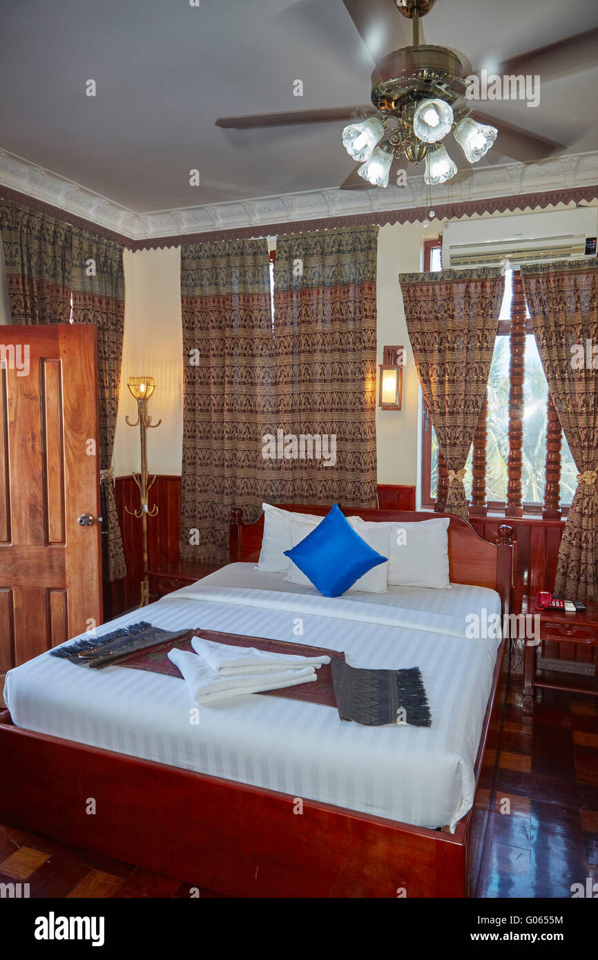Zimmer Okay 1 Villa Hotel, Siem Reap, Kambodscha Stockfoto