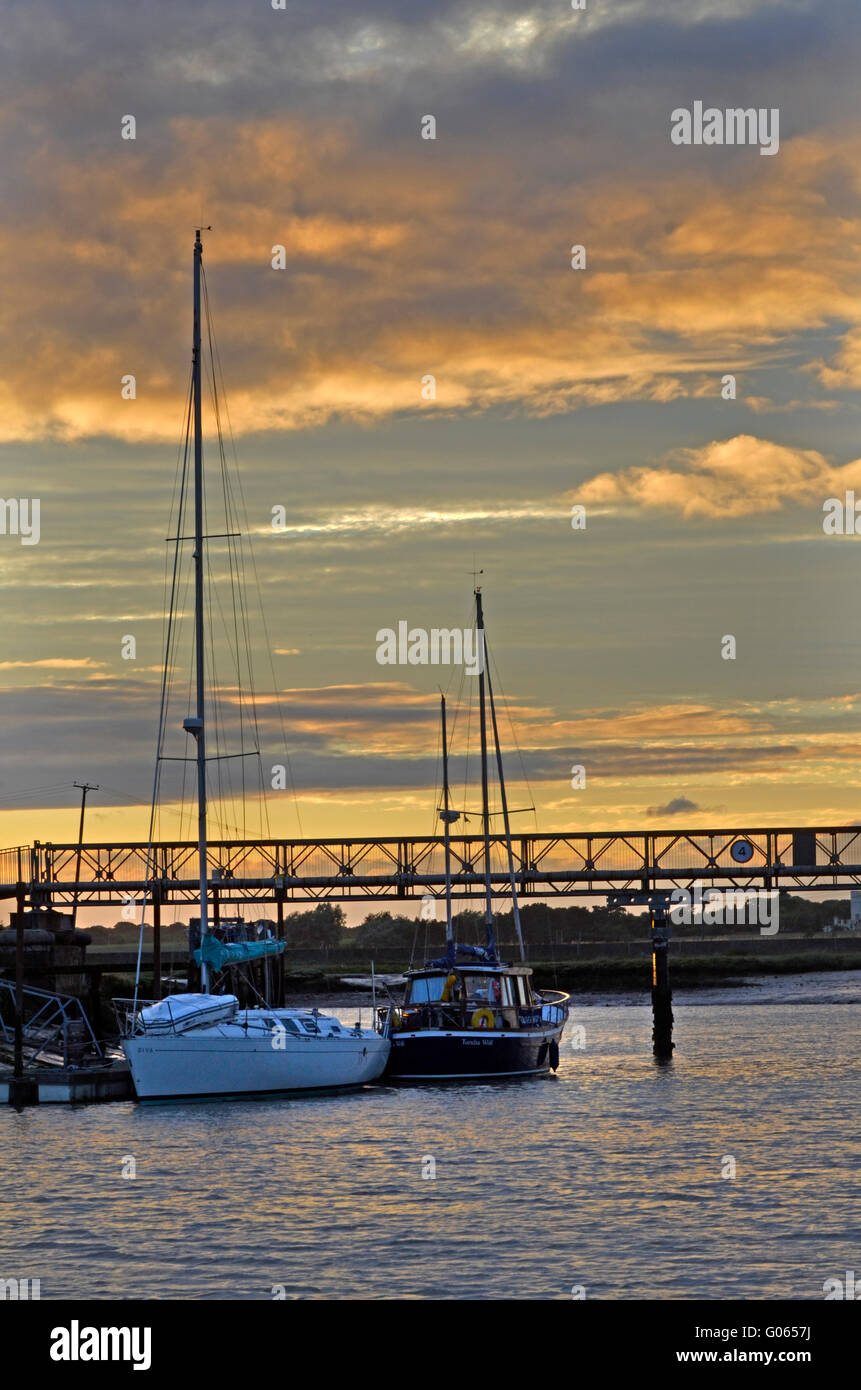 Brücke über den Fluss Blyth Southwold uk Stockfoto