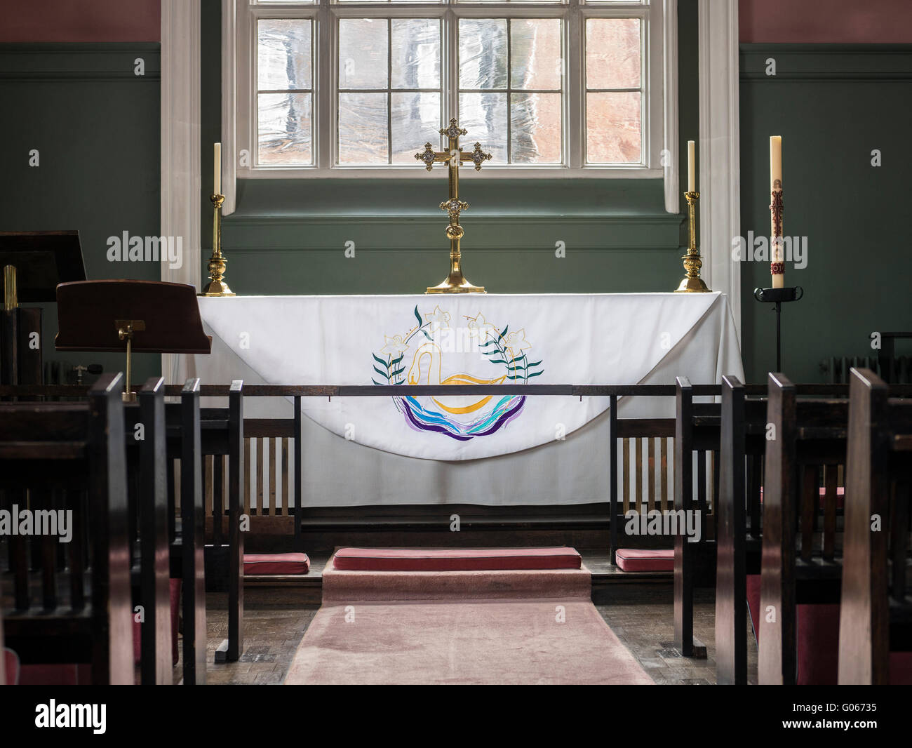 Kapelle am St Hugh's College, Universität Oxford, für nur Studentinnen im Jahre 1886 gegründet. Stockfoto