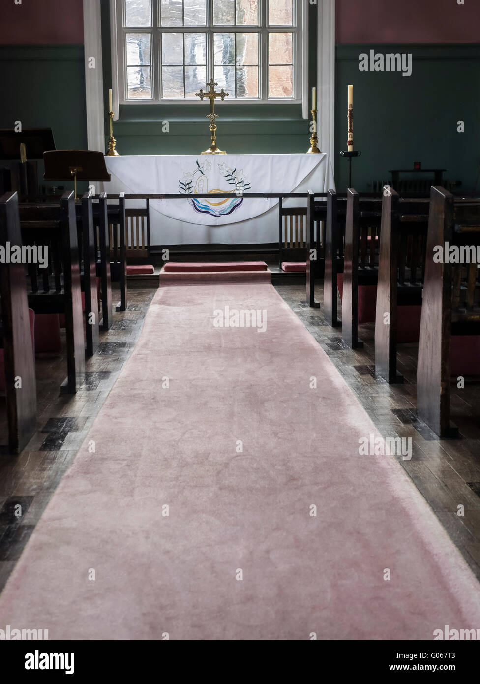 Kapelle am St Hugh's College, Universität Oxford, für nur Studentinnen im Jahre 1886 gegründet. Stockfoto