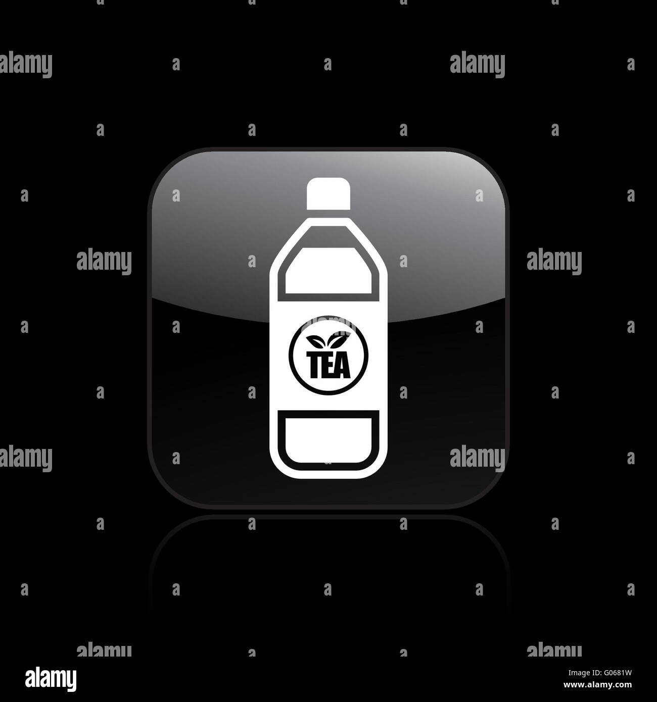 Vektor-Illustration der einzelnen Tee-Flasche-Symbol Stockfoto
