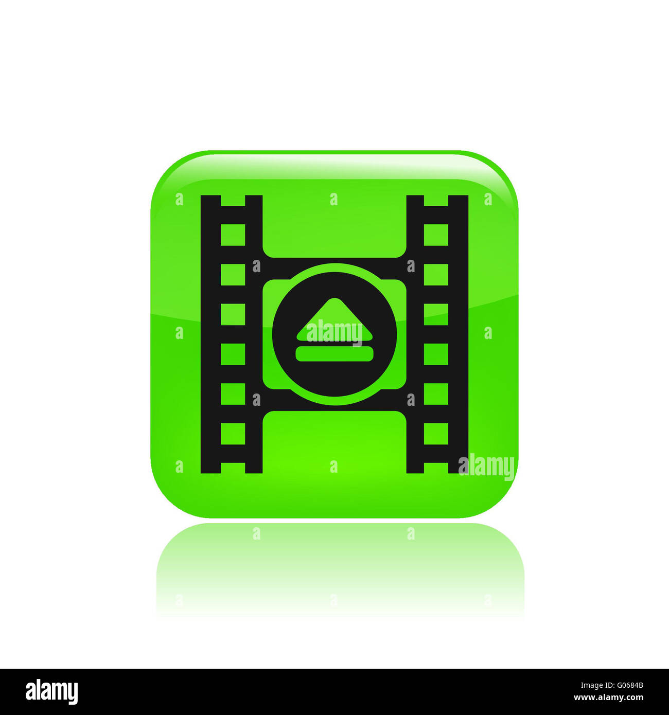 Vektor-Illustration der einzelnen video-Player-Symbol Stockfoto