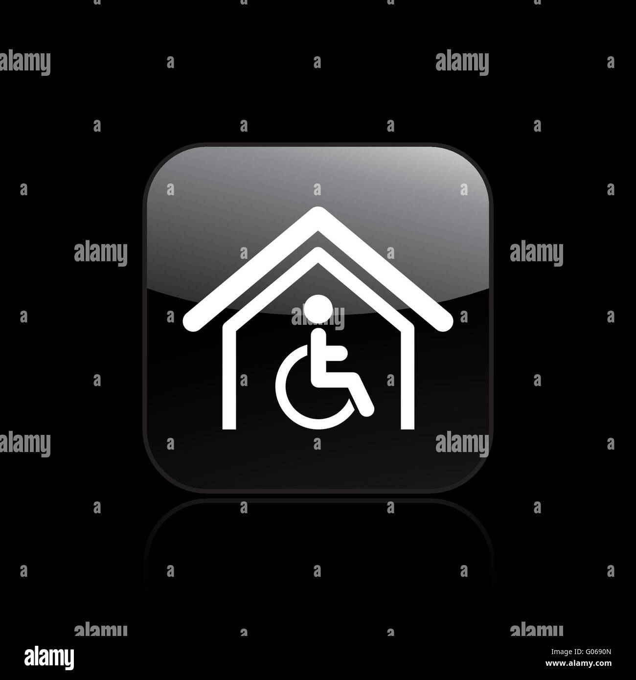 Vektor-Illustration von isolierten Handicap-home-Symbol Stockfoto