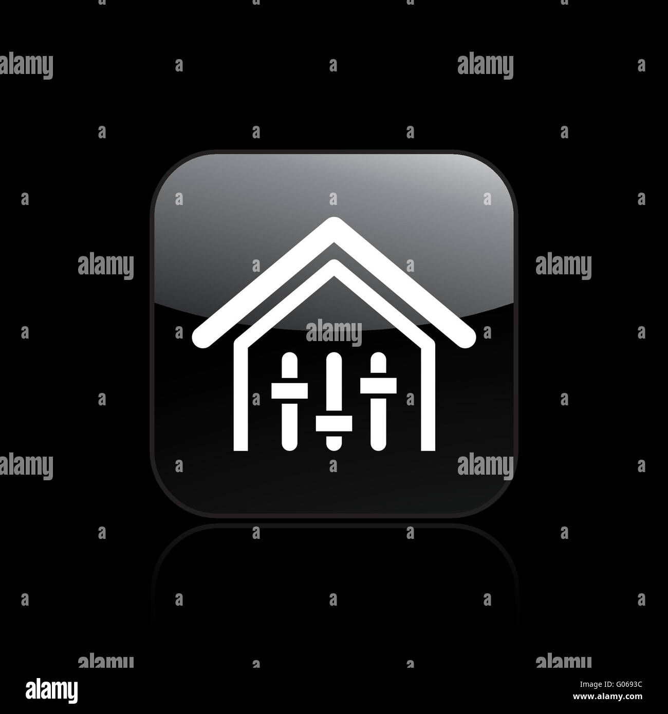 Vektor-Illustration von isolierten Haus-Mixer-Symbol Stockfoto