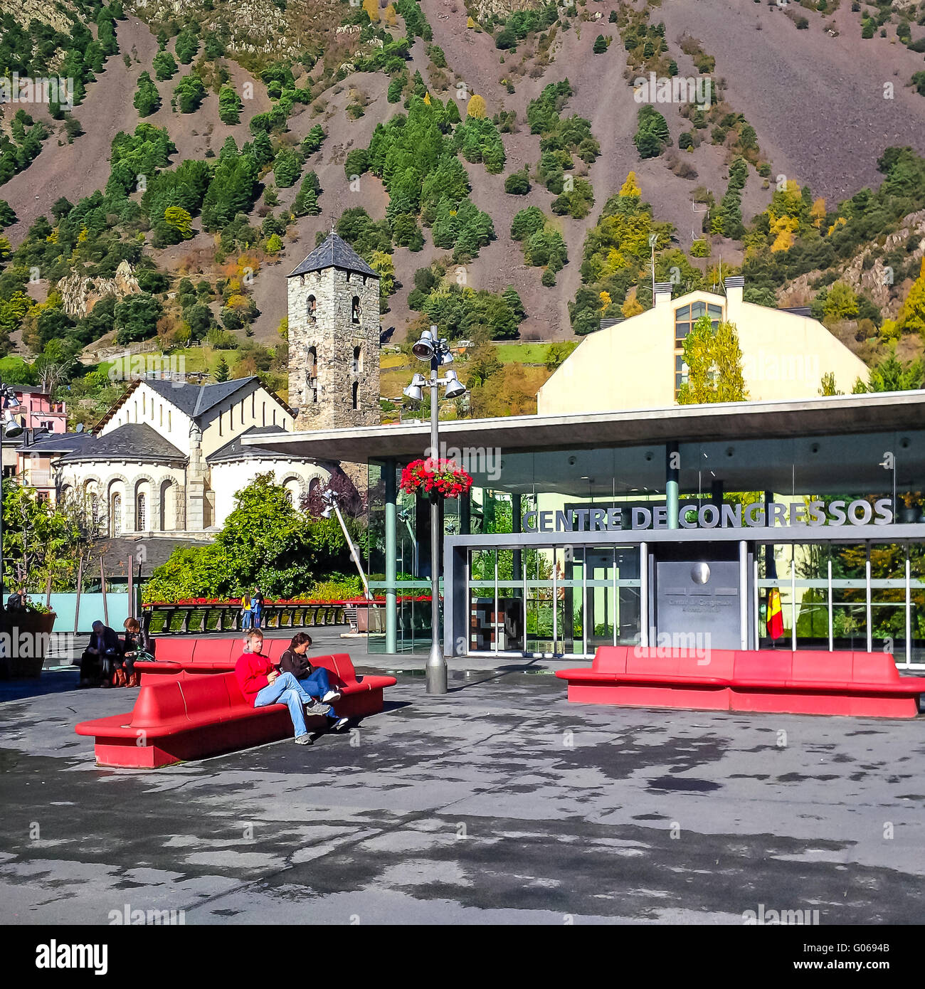 Centre de Congressos. Andorra la Vella. Andorra Stockfoto