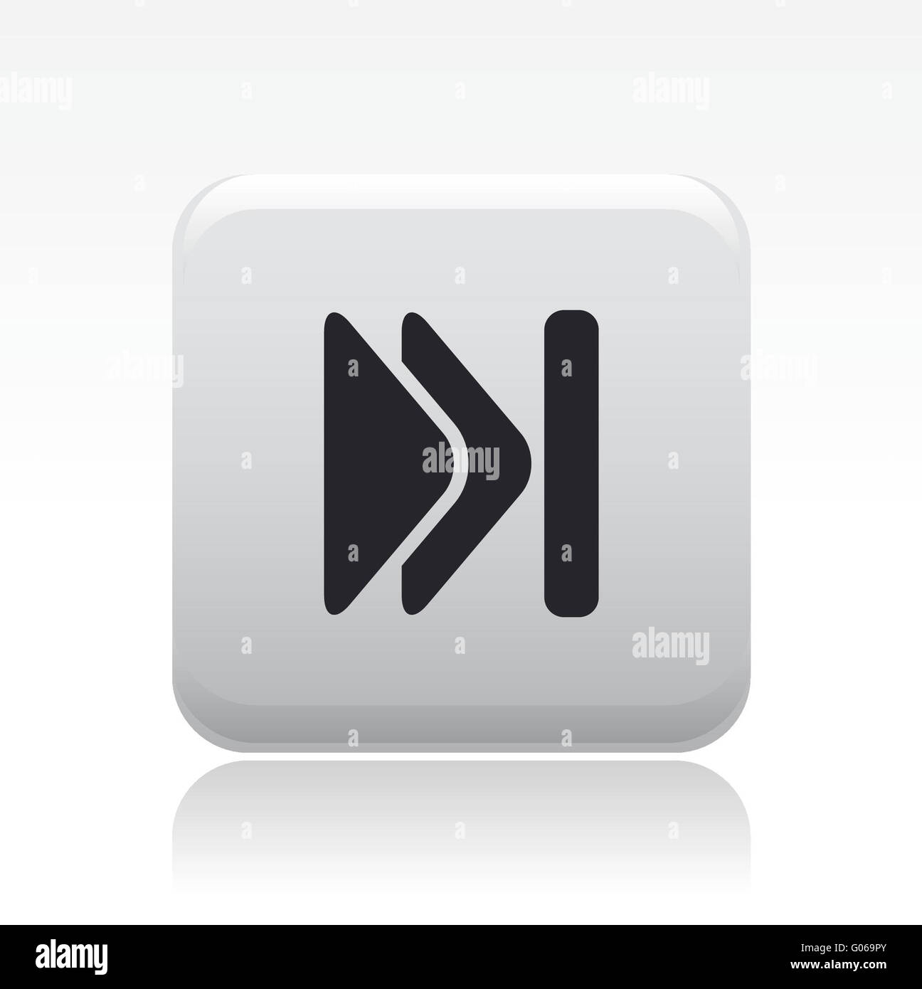 Vektor-Illustration von isolierten überspringen-Symbol Stockfoto