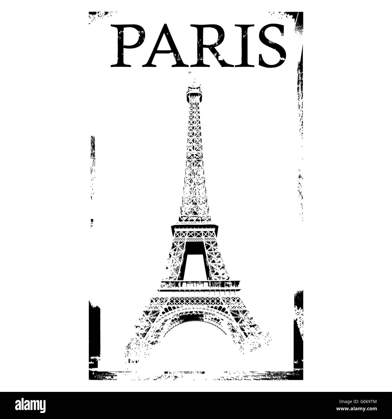 Vektor-Illustration der einzelnen Paris-Symbol Stockfoto