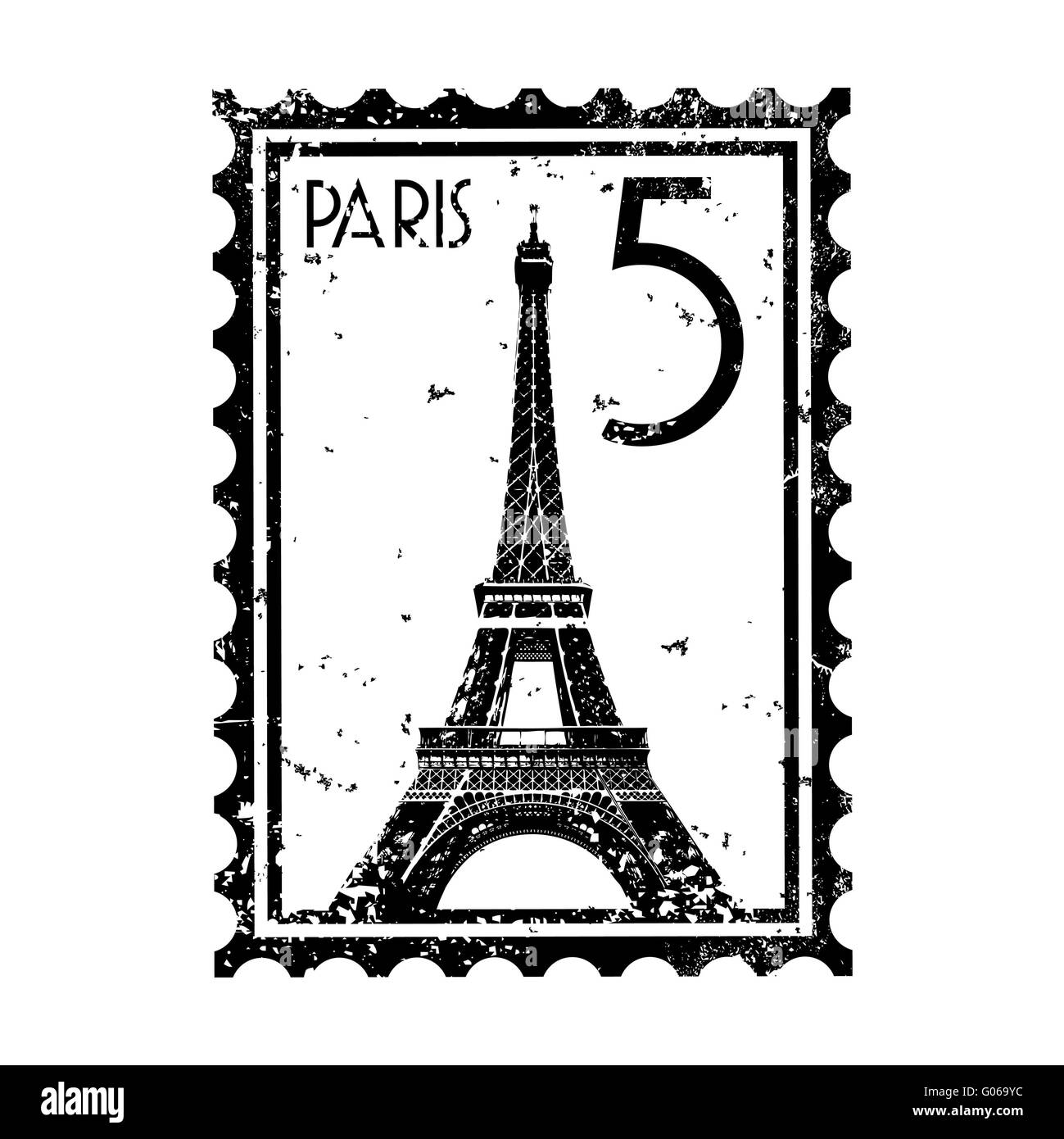 Vektor-Illustration der einzelnen Paris-Symbol Stockfoto
