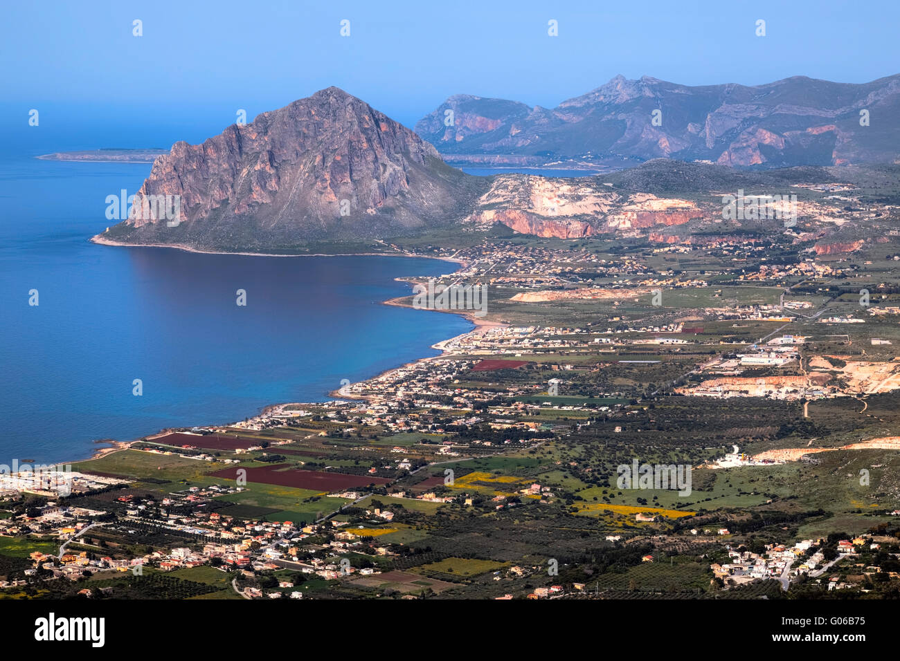 Monte Cofano, Tarpani, Erice, Sizilien, Italien Stockfoto