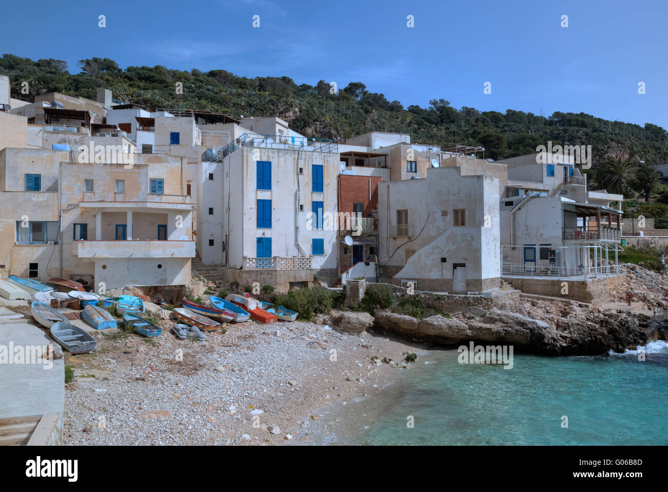 Levanzo, Ägadischen Inseln, Trapani, Sizilien, Italien Stockfoto