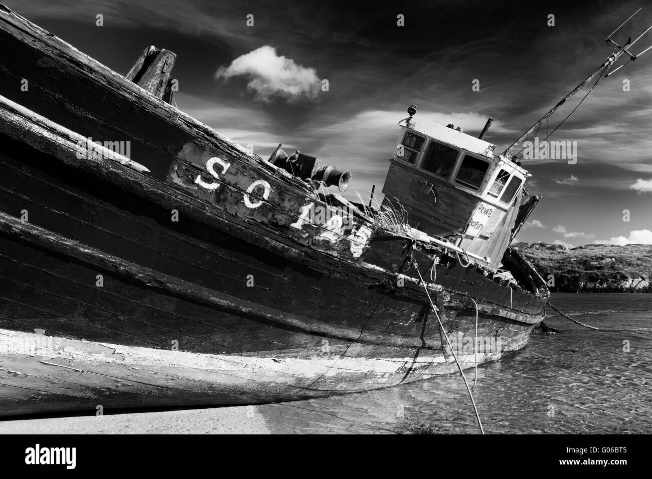 Schiffswrack, Cruit Island, Bunbeg, County Donegal, Irland, Europa Stockfoto