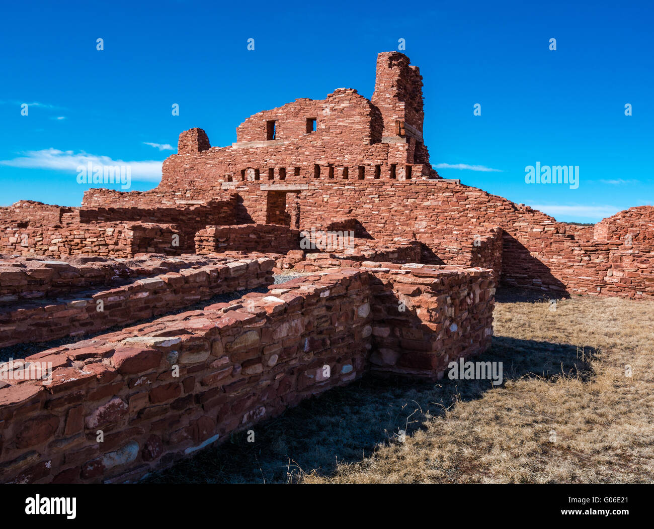 Abo-Salinas Pueblo Missionen Nationaldenkmal. Stockfoto