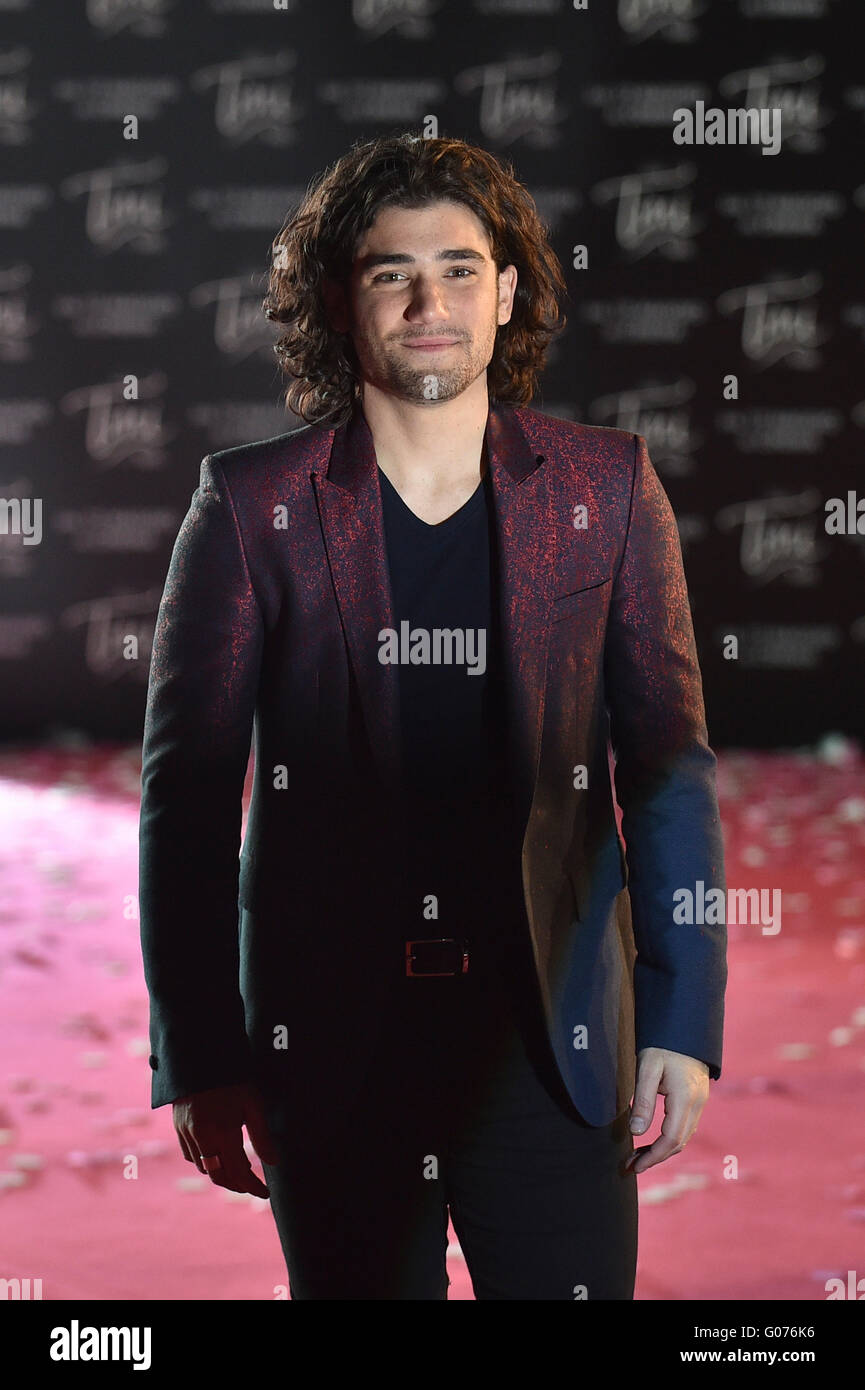 Rom, Italien. 29. April 2016. Adrian Salzedo besucht "Tini: das neue Leben von Violetta" Premiere beim Auditorium Parco della Musica in Rom in Rom Foto Giuseppe Mafia/Daimages Foto/Alamy Live News Stockfoto