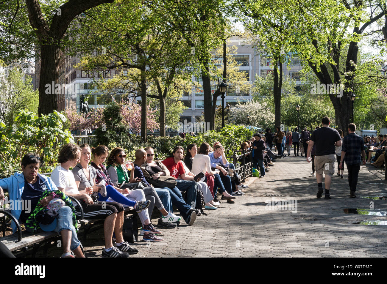 Union Square Park, öffentlicher Raum, NYC Stockfoto